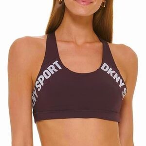 NWOT DKNY Sport Women's Dark Brown Sports Bra, size XL